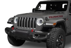 Jeep Gladiator Headlight Assemblies - ORACLE Lighting - 7in. High Powered LED with Pre-Installed ORACLE Halo Rings - White - `19-`27